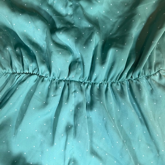 BCBGeneration Teal Polka Dot Mini Dress - Picture 7 of 7